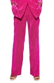 Topshop Crinkled Velvet Trousers at Nordstrom